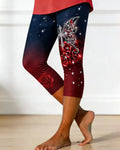 Stretched Rags Star-Spangled Printed Stretch Cropped Leggings