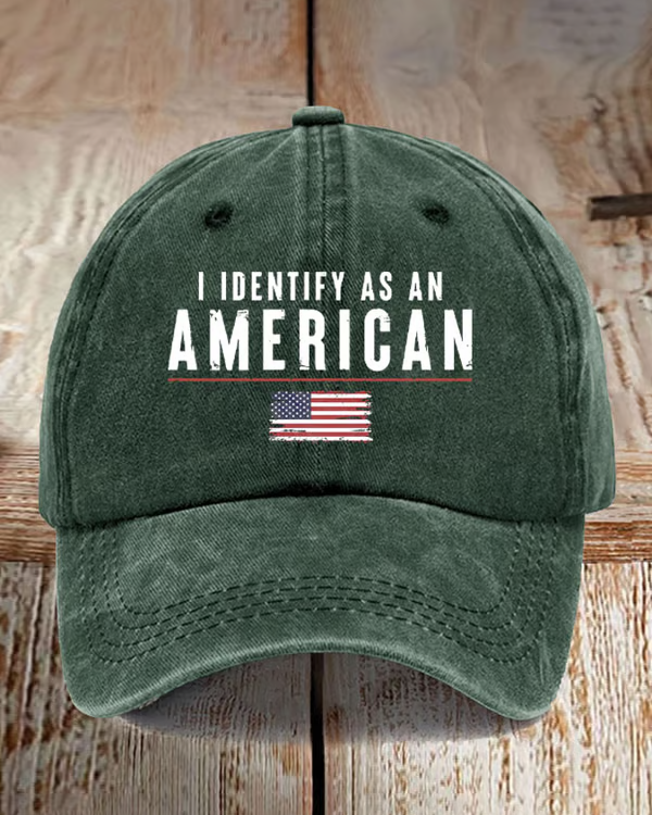 Retro I Identify As An American Print Baseball Cap